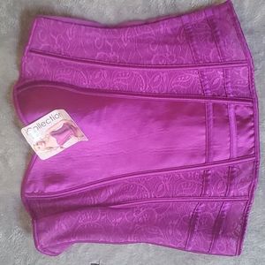 iCollection Satin & Lace Corset & G-String-7276